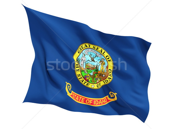 Stock photo: Flag of idaho, US state fluttering flag