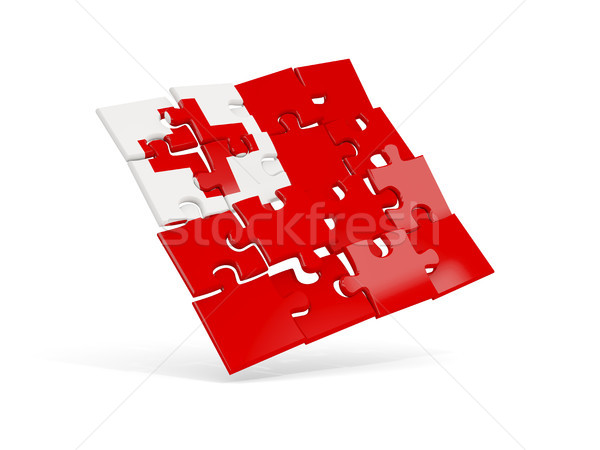 Puzzle flag of tonga isolated on white Stock photo © MikhailMishchenko
