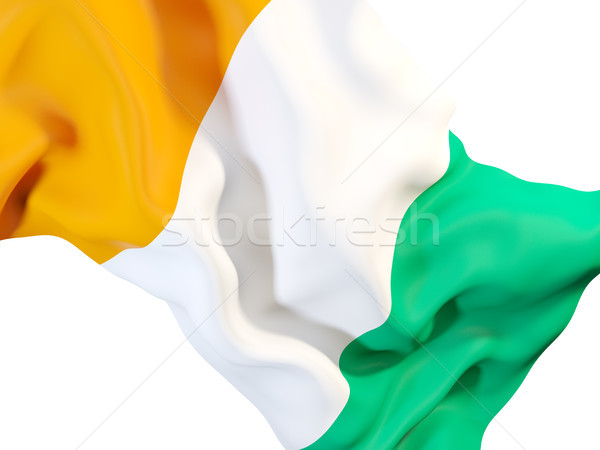 Waving flag of cote d Ivoire Stock photo © MikhailMishchenko