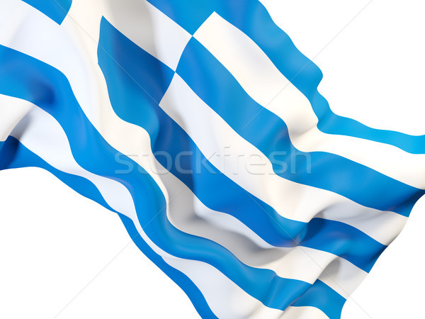Bandiera Grecia primo piano illustrazione 3d tessuto Foto d'archivio © MikhailMishchenko