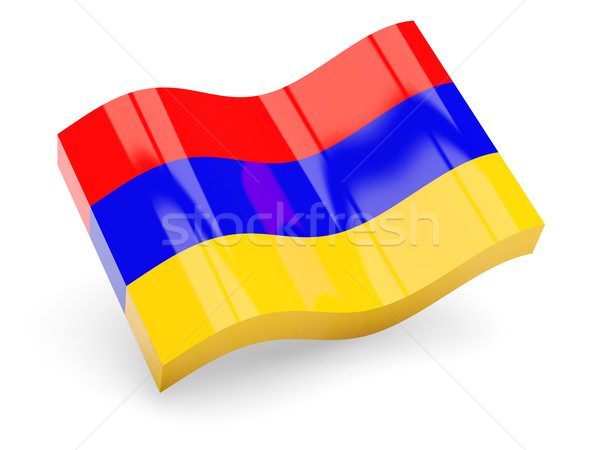 3d flag of Armenia Stock photo © MikhailMishchenko