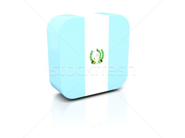 Square icon with flag of guatemala Stock photo © MikhailMishchenko