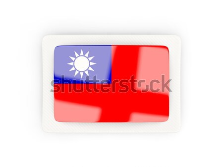 квадратный икона флаг республика Китай отражение Сток-фото © MikhailMishchenko