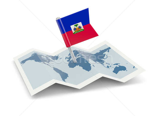 Map with flag of haiti Stock photo © MikhailMishchenko