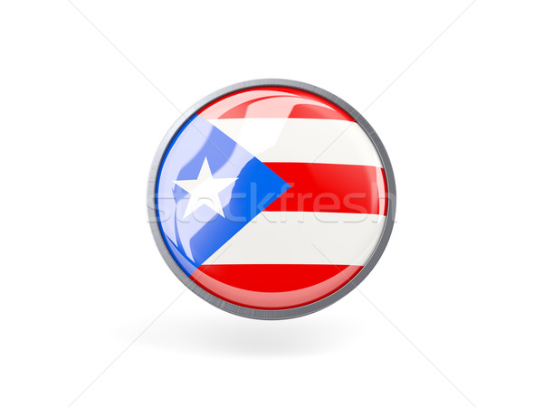 Foto stock: ícone · bandeira · Porto · Rico · metal · quadro · viajar