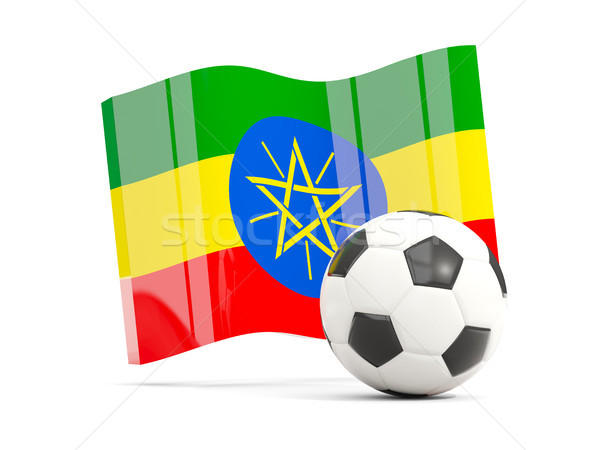 Futebol bandeira isolado branco ilustração 3d Foto stock © MikhailMishchenko