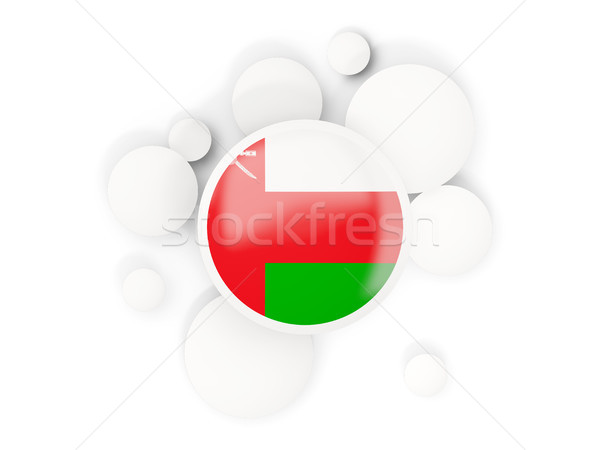 Round flag of oman with circles pattern Stock photo © MikhailMishchenko
