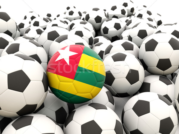 Piłka nożna banderą Togo lata Zdjęcia stock © MikhailMishchenko