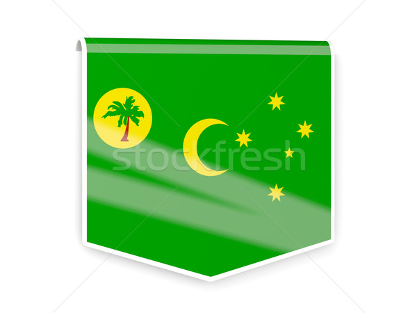 Flag label of cocos islands Stock photo © MikhailMishchenko