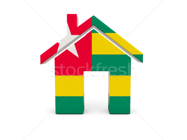 Foto d'archivio: Home · bandiera · Togo · isolato · bianco · paese