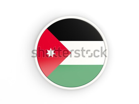 Ikona banderą Jordania podpisania podróży Zdjęcia stock © MikhailMishchenko