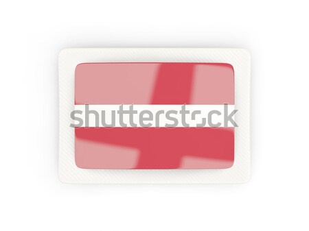 Square icon with flag of latvia square. 3D illustration Stock photo © MikhailMishchenko