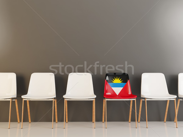 Chair with flag of antigua and barbuda Stock photo © MikhailMishchenko