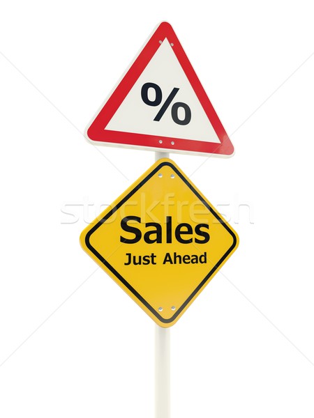 Stock photo: Sales Just Ahead road sign