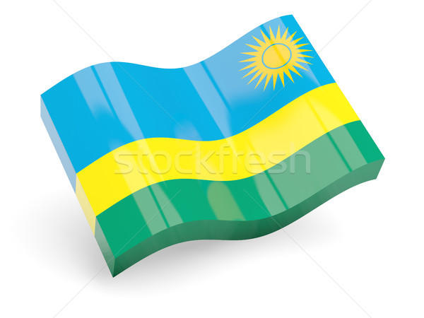 3D banderą Rwanda odizolowany biały fali Zdjęcia stock © MikhailMishchenko