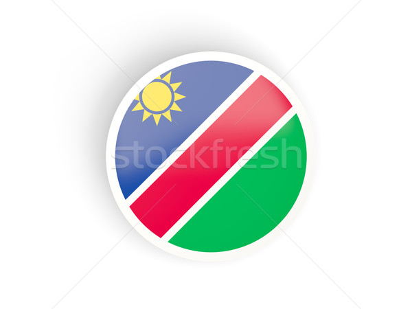 Adesivo bandiera Namibia isolato bianco viaggio Foto d'archivio © MikhailMishchenko