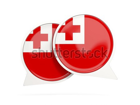 Round sticker with flag of tonga Stock photo © MikhailMishchenko