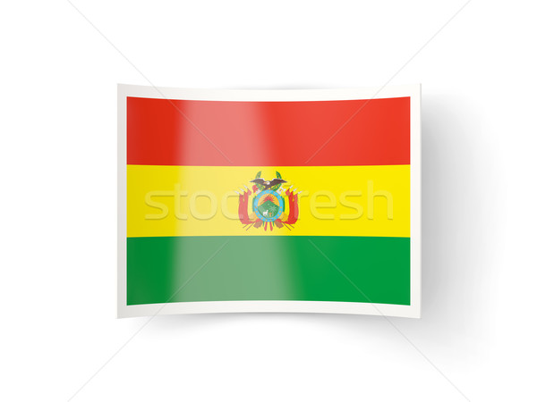 Ikon bayrak Bolivya yalıtılmış beyaz ülke Stok fotoğraf © MikhailMishchenko