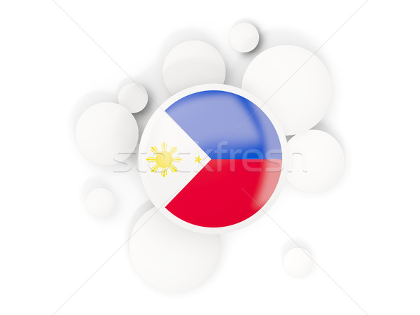 Round flag of philippines with circles pattern Stock photo © MikhailMishchenko