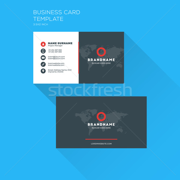 Empresarial tarjeta de visita impresión plantilla personal tarjeta Foto stock © mikhailmorosin