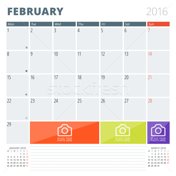 [[stock_photo]]: Calendrier · planificateur · 2016 · modèle · de · conception · lieu · Photos