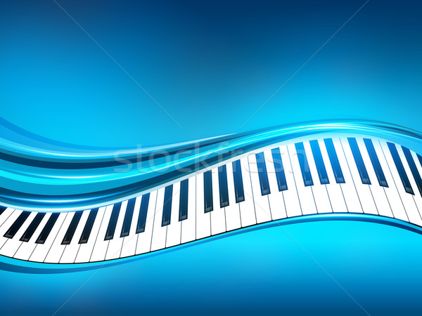 Mavi piyano vektör soyut örnek eps10 Stok fotoğraf © mikhailmorosin