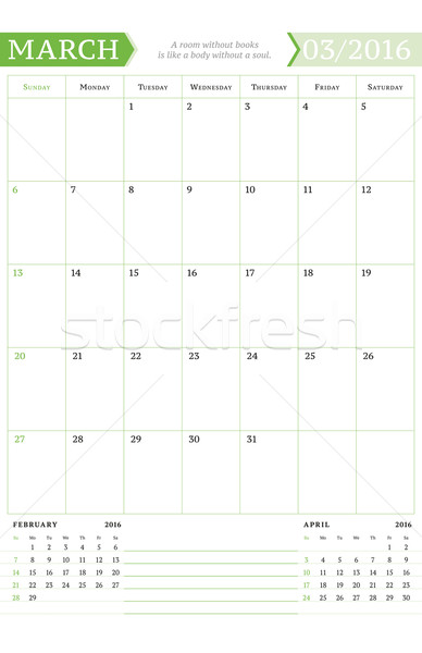 Foto stock: 2016 · mensal · calendário · ano · vetor