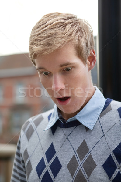 Shocked young man Stock photo © MikLav
