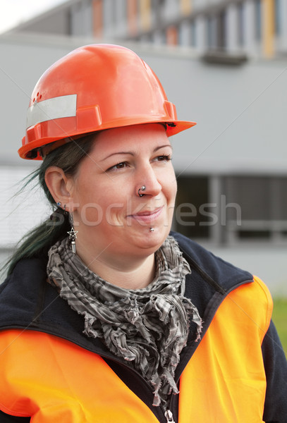 Stock photo: Female manual worker outdoors