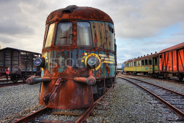 Abandoned railroad engine Stock photo © MikLav