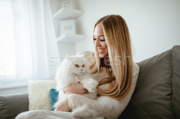 Cute rilassante home bella Foto d'archivio © MilanMarkovic78