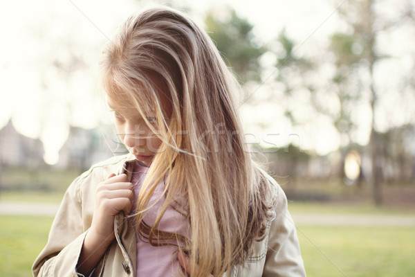 Sad And Lonely Little Girl Stock photo © MilanMarkovic78