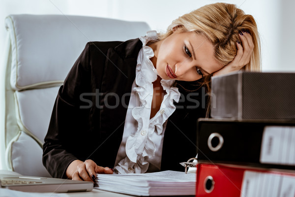 Hardworking Businesswoman Stock photo © MilanMarkovic78