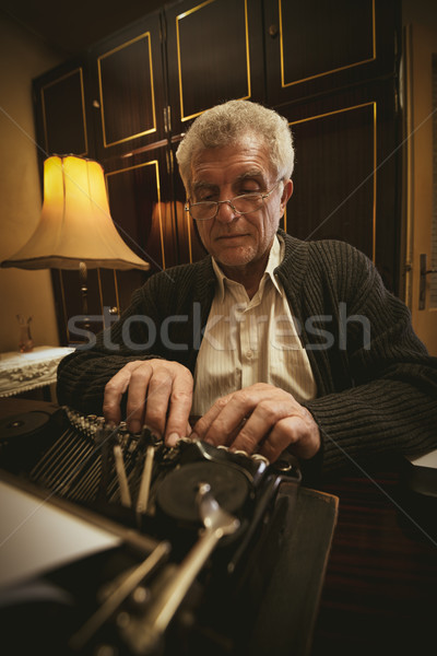 Retro Senior Man Writer Stock photo © MilanMarkovic78