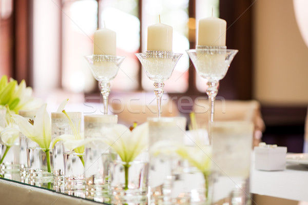 Wedding table decoration Stock photo © MilanMarkovic78