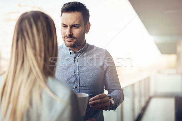 Morning Coffee In The Office Stock photo © MilanMarkovic78
