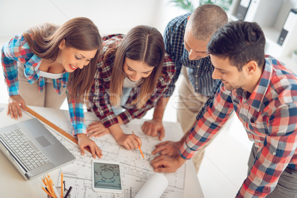 Stock photo: Checking Plan Project