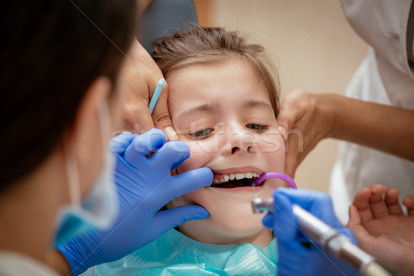 Stock photo: Little Girl At The Dentist