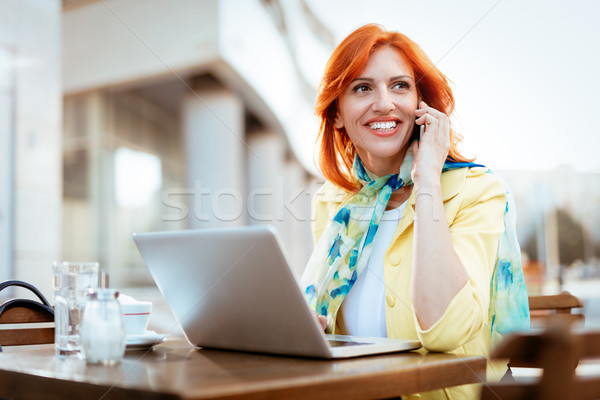 Businesswoman On A Coffee Break Stock photo © MilanMarkovic78