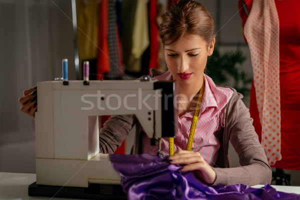 Young Fashion Designer Sew Stock photo © MilanMarkovic78