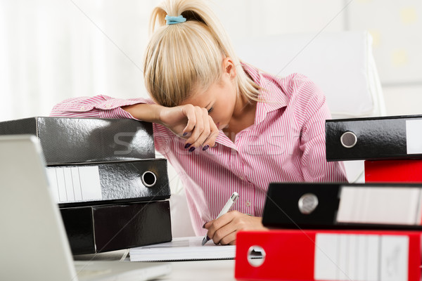 Tired Businesswoman Stock photo © MilanMarkovic78