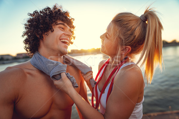 Getting Fit Together Brought Us Closer  Stock photo © MilanMarkovic78