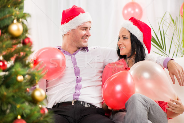 Happy Christmas Couple Stock photo © MilanMarkovic78