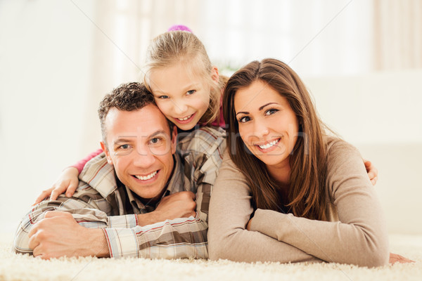 Mutlu aile ev portre güzel bakıyor Stok fotoğraf © MilanMarkovic78