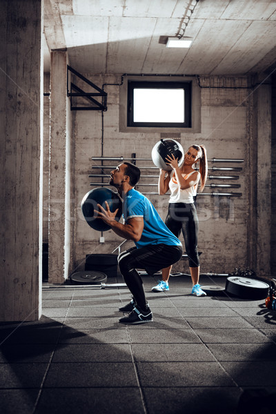 Couple At The Cross Training Stock photo © MilanMarkovic78