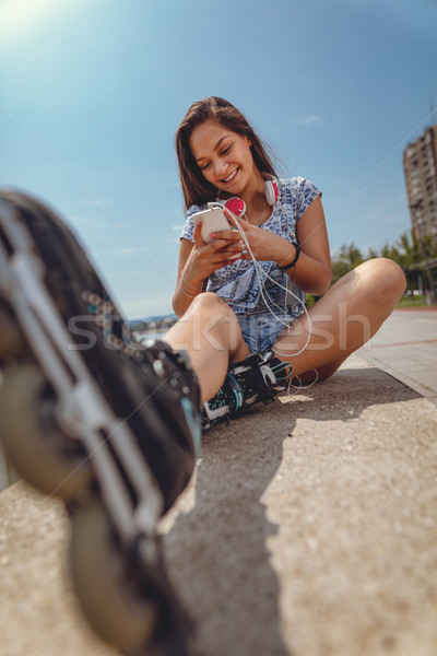 Sharing Great News With Friend Stock photo © MilanMarkovic78