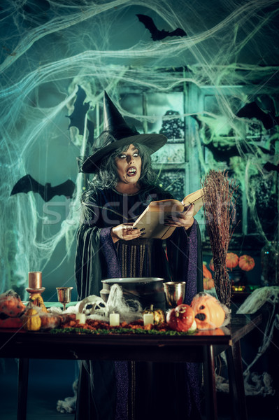 Witch Is Cooking Magic Potion Stock photo © MilanMarkovic78