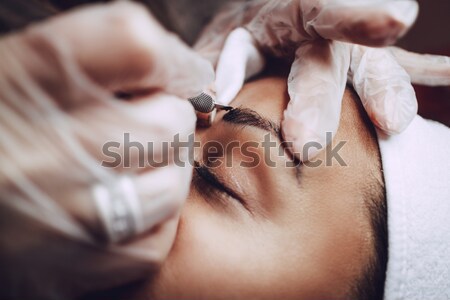 Augenbrauen Hände japanisch Verfahren Stock foto © MilanMarkovic78