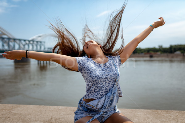 She Doesn't Need Much To Have Fun Stock photo © MilanMarkovic78