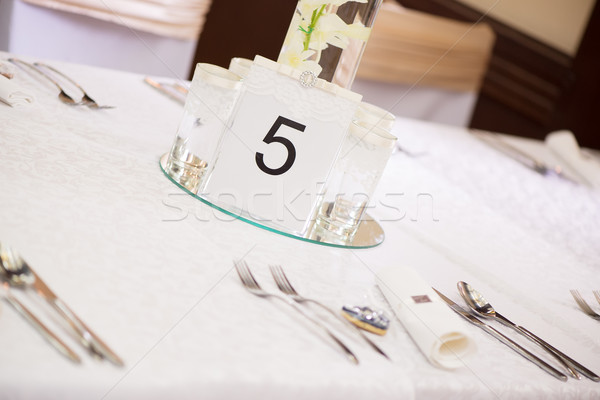 Wedding table decoration Stock photo © MilanMarkovic78